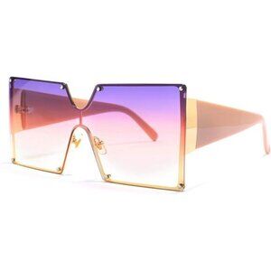 Oversized Shield Sunglasses Woman 2019 Fashion Luxury Shades UV400 Vintage Flat